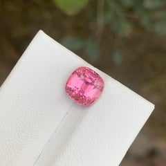3.05 Carat Natural Loose Pink Tourmaline Cushion Cut Gemstone (Tourmaline rose en vrac, taille coussin)