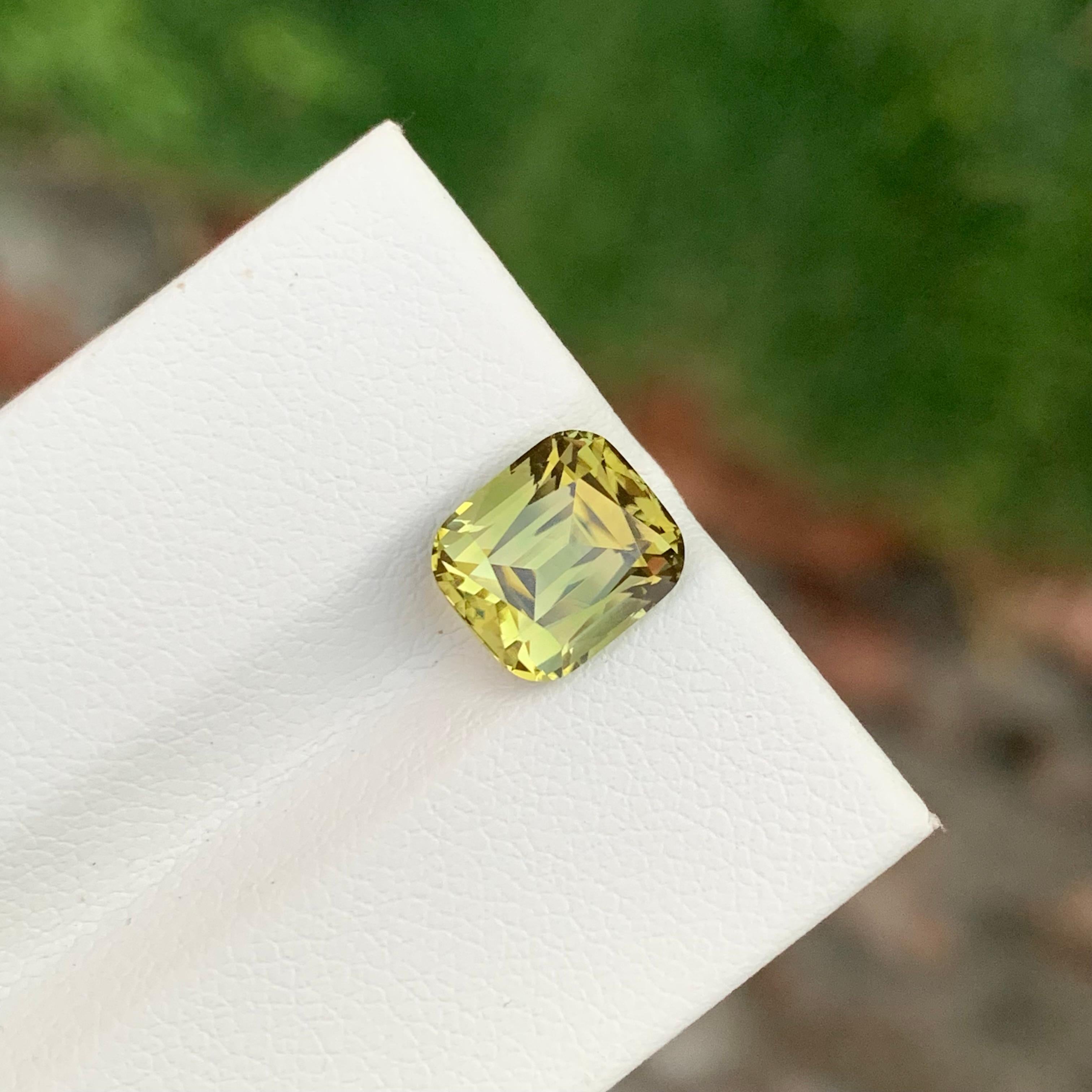 Loose Tourmaline

Weight: 3.05 Carats
Dimension: 8.5 x 7.5 x 6.1 Mm
Colour: Yellowish Green 
Origin: Afghanistan 
Certificate: On Demand
Treatment: Non

Tourmaline is a captivating gemstone known for its remarkable variety of colors, making it a