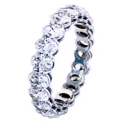 3.05 Carat Oval Brilliant Diamond Eternity Ring