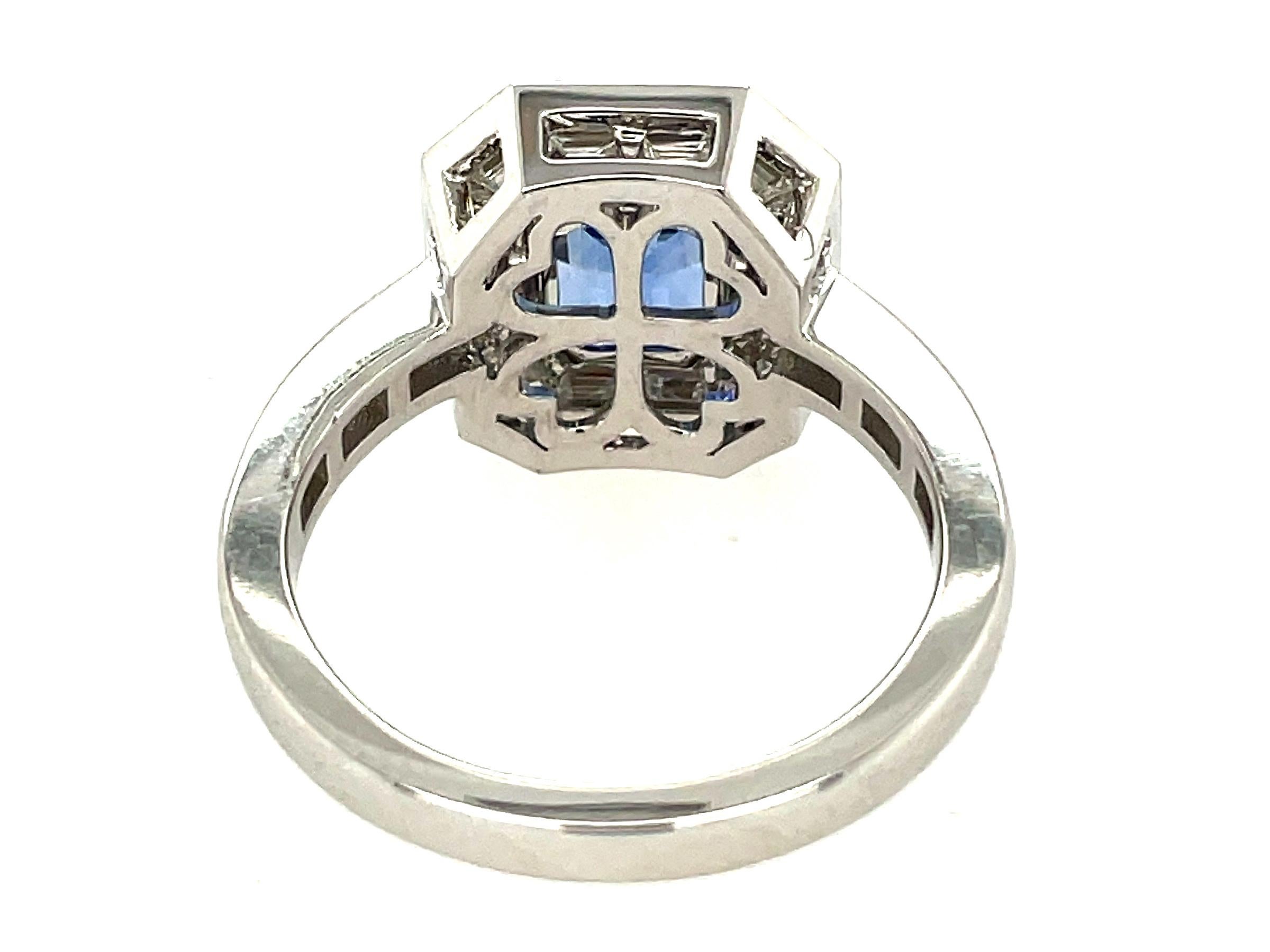 De las mujeres Anillo de zafiro y diamantes de 3,05 quilates en venta