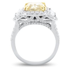 3.05 Carat SI-2 Yellow Diamond Engagement Ring