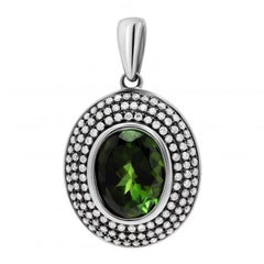3, 05 Karat Turmalin Diamant Elegant Mode Anhänger für Sie 14K Gold