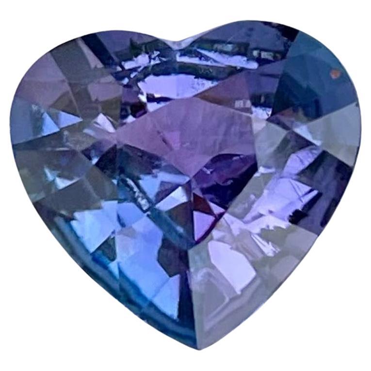 3.05 Carats Heart Shaped Blue Tanzanite Stone Natural Tanzanian Gemstone