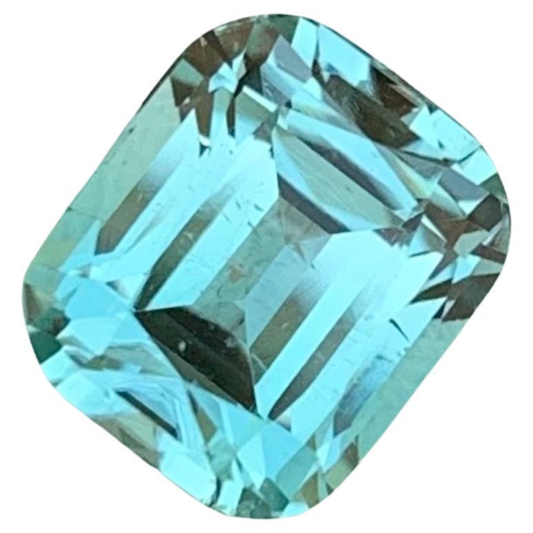 3.05 Carats Natural Loose Seafoam Tourmaline Gemstone Cushion Cut Kunar Mine For Sale