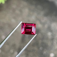 3.05 carats Red Spinel Stone Baguette Cut Natural Gemstone from Burma