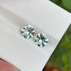 3.05 Carat Natural Loose Sea Form Tourmaline Pair Round Cut Afghan Gemstone