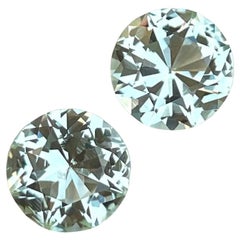 3.05 Carats Sea Form Loose Tourmaline Stone Pair Round Cut Afghan Gemstones