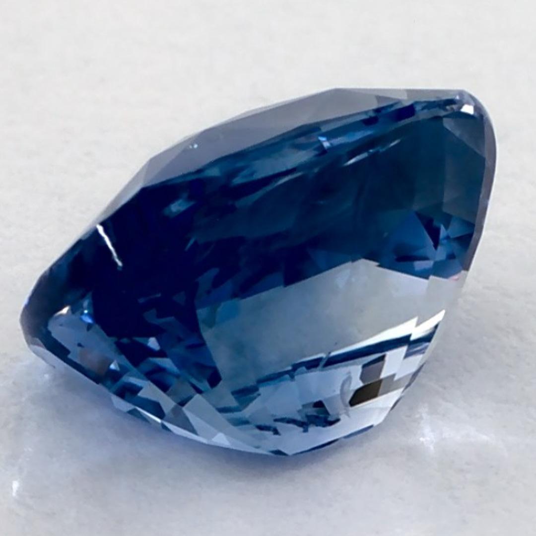 3.05 carati di zaffiro blu a cuscino, gemma sfusa in vendita 3