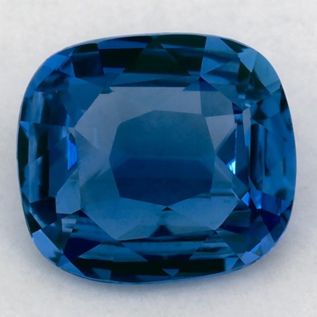 3.05 Ct Blue Sapphire Cushion Loose Gemstone (pierre précieuse en vrac)