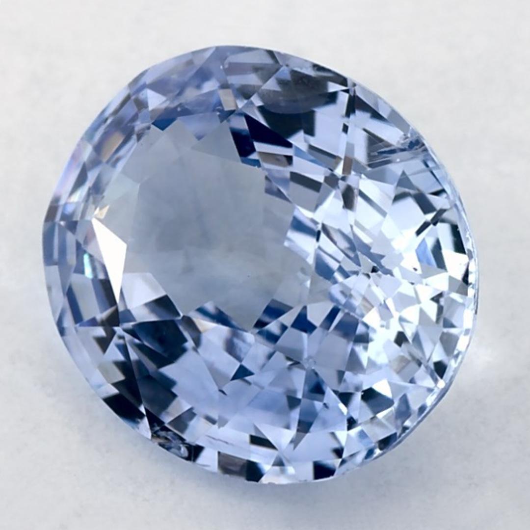 Taille ovale 3.05 Ct Blue Sapphire Oval Loose Gemstone (Saphir bleu ovale en vrac) en vente