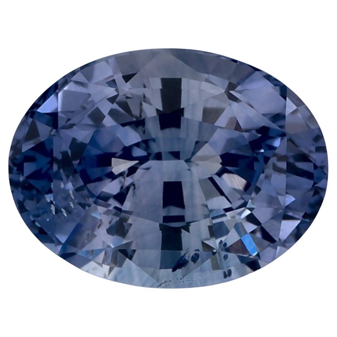 3.05 qt Zafiro Azul Oval Gema Suelta