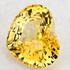 3.05 Ct Yellow Sapphire Heart Loose Gemstone