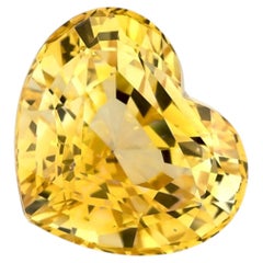 3.05 Ct Yellow Sapphire Heart Loose Gemstone