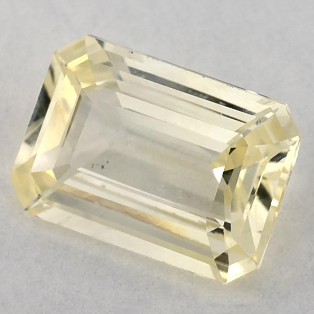 3,05 Karat Gelber Saphir Oktagon Loser Edelstein (Achteckschliff) im Angebot
