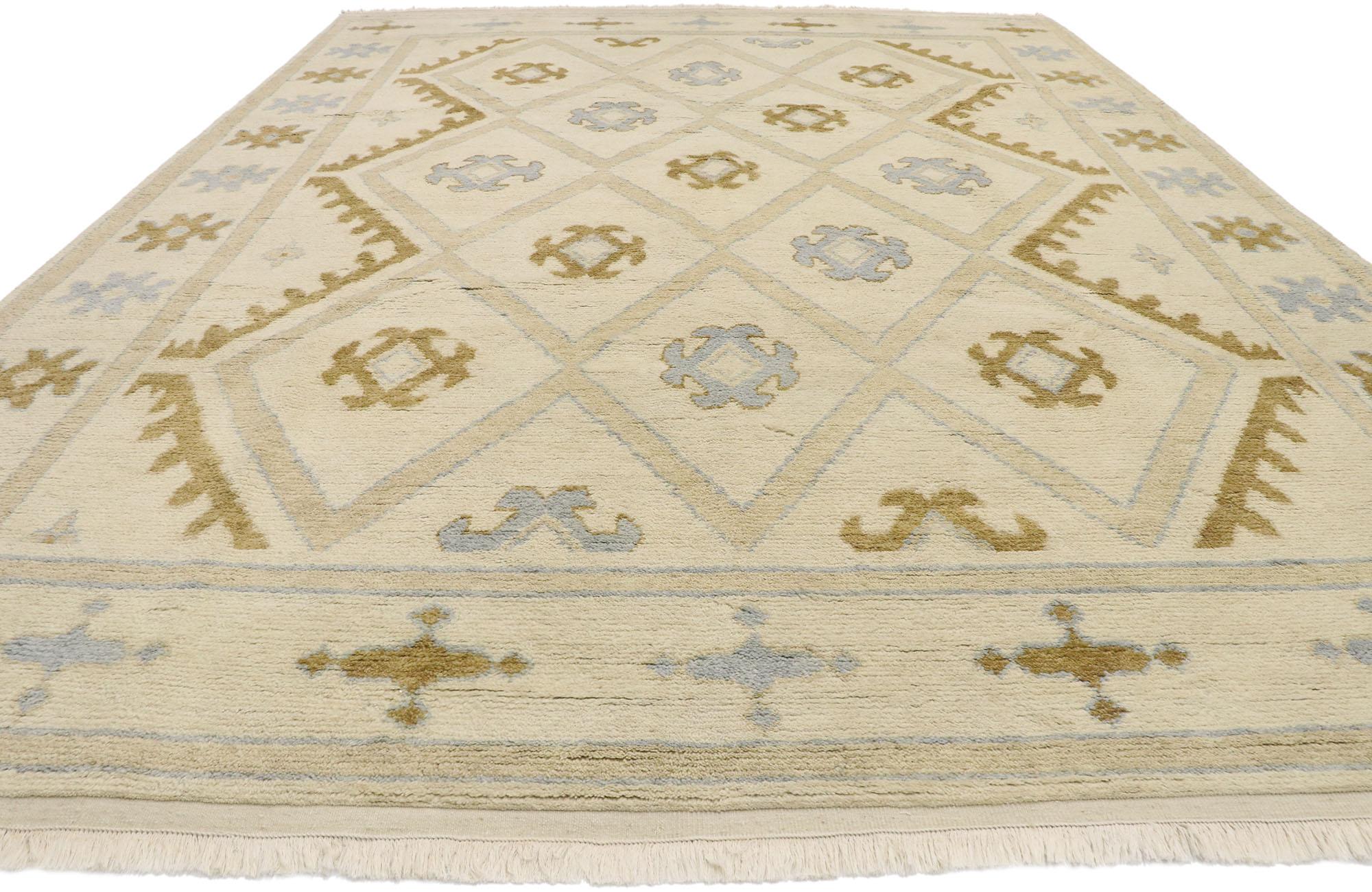 Hand-Knotted New Contemporary Moroccan Style Rug with Modern Style