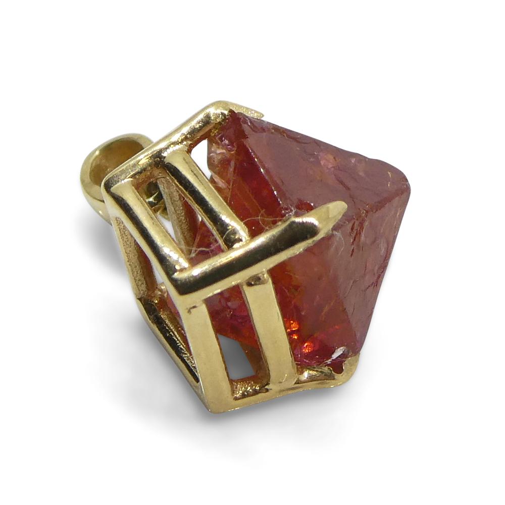 3,05 Karat Kristall Rot Jedi Spinell Anhänger in 14k Gelbgold gefasst 3
