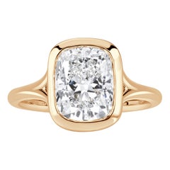 3.05ct Elongated Cushion Cut Lab Grown Diamond Engagement Ring