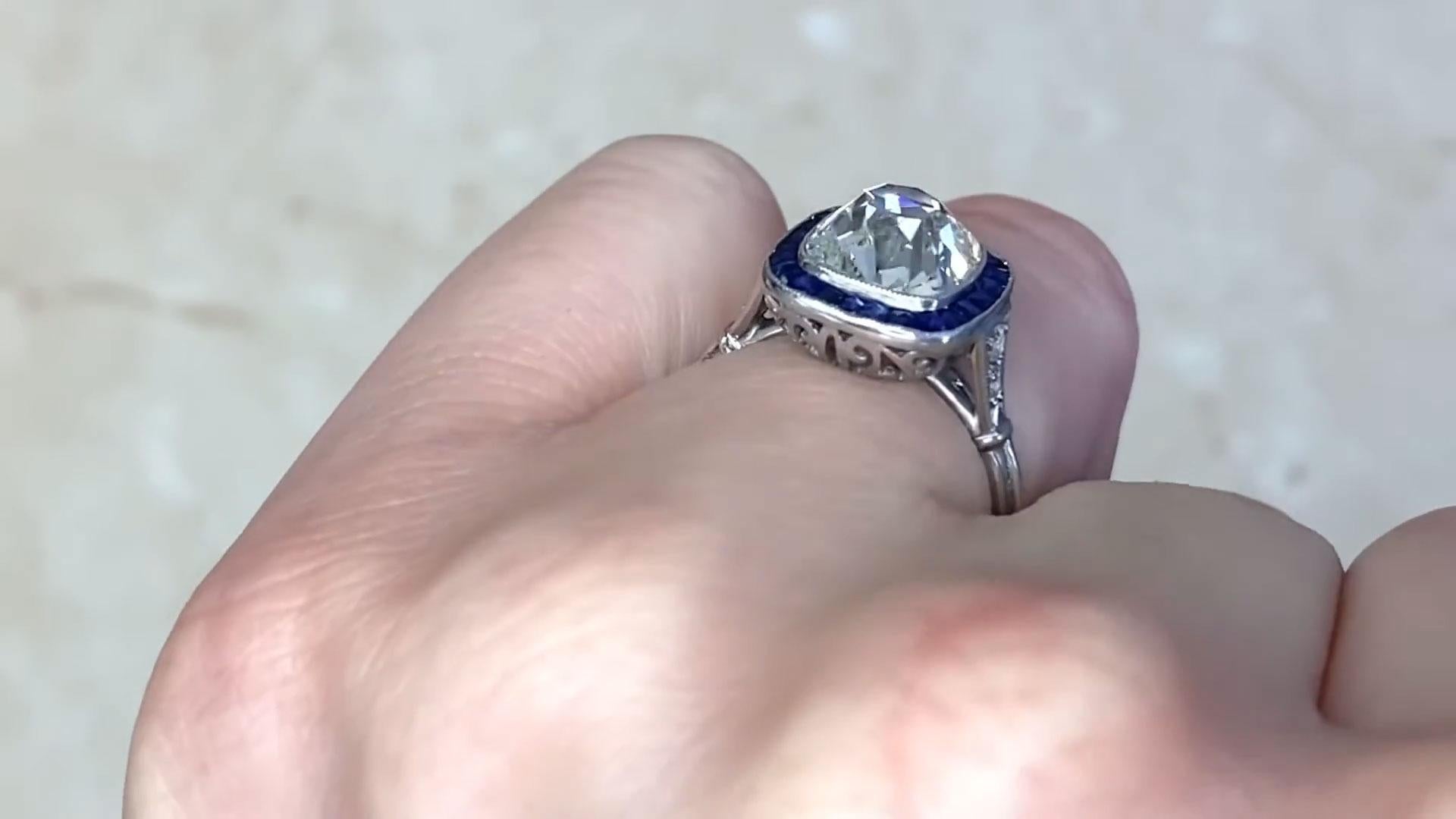 Emerald Cut Diamond Engagement Ring (Approx. 3.00-Carats), VS1 Clarity, Platinum For Sale 1
