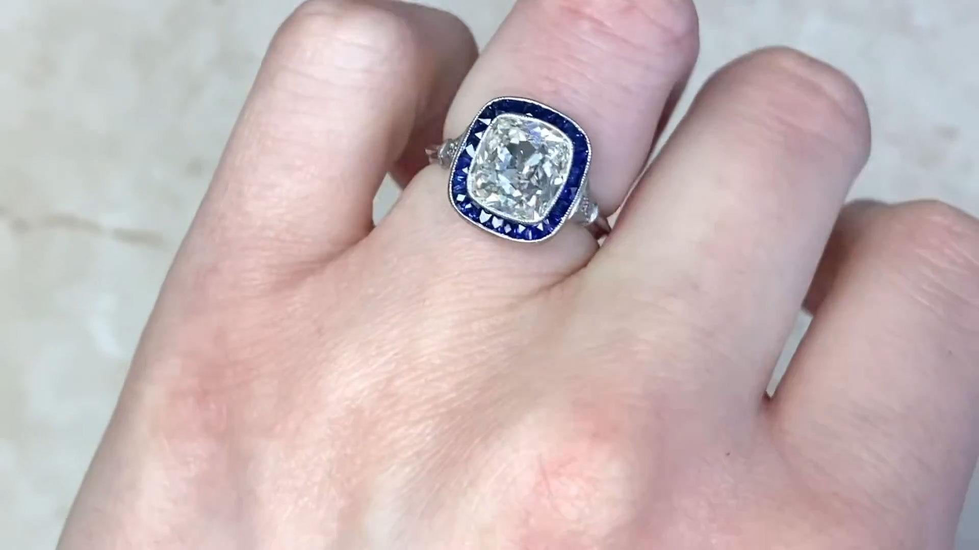 Emerald Cut Diamond Engagement Ring (Approx. 3.00-Carats), VS1 Clarity, Platinum For Sale 2