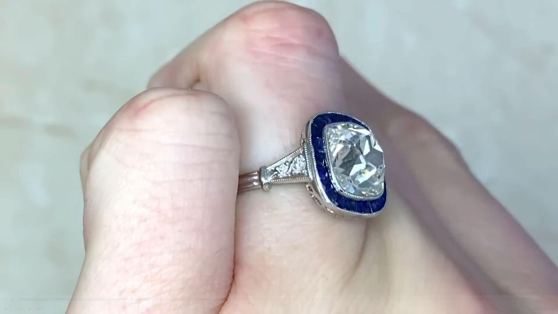 Emerald Cut Diamond Engagement Ring (Approx. 3.00-Carats), VS1 Clarity, Platinum In Excellent Condition For Sale In New York, NY