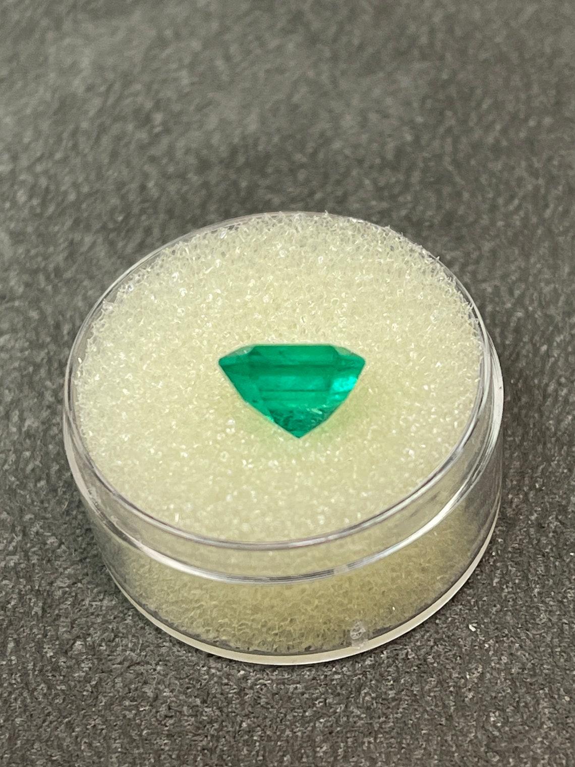 Women's or Men's 3.05ct Intense Green Asscher Cut Muzo Emerald Genuine May Birthstone