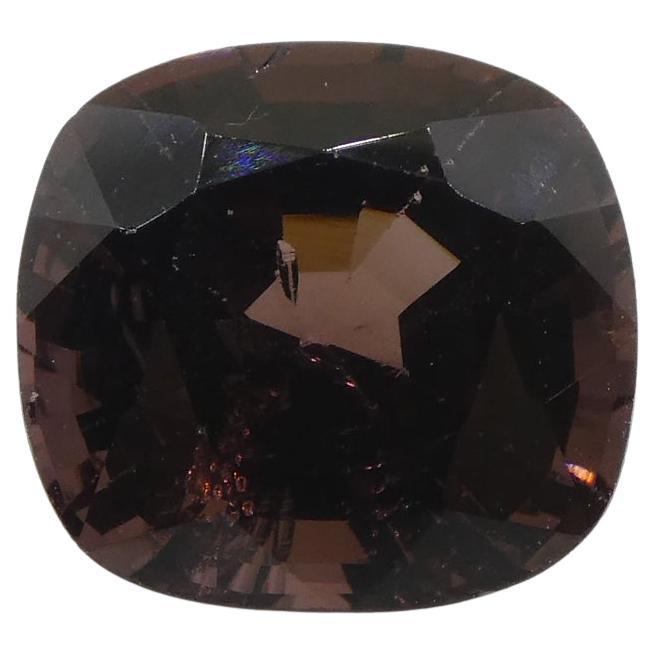 3.05ct Rectangular Cushion Brown Spinel from Burma For Sale