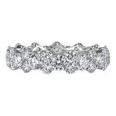 3.05ct Round Brilliant Cut Diamond Eternity Band in 14k White Gold