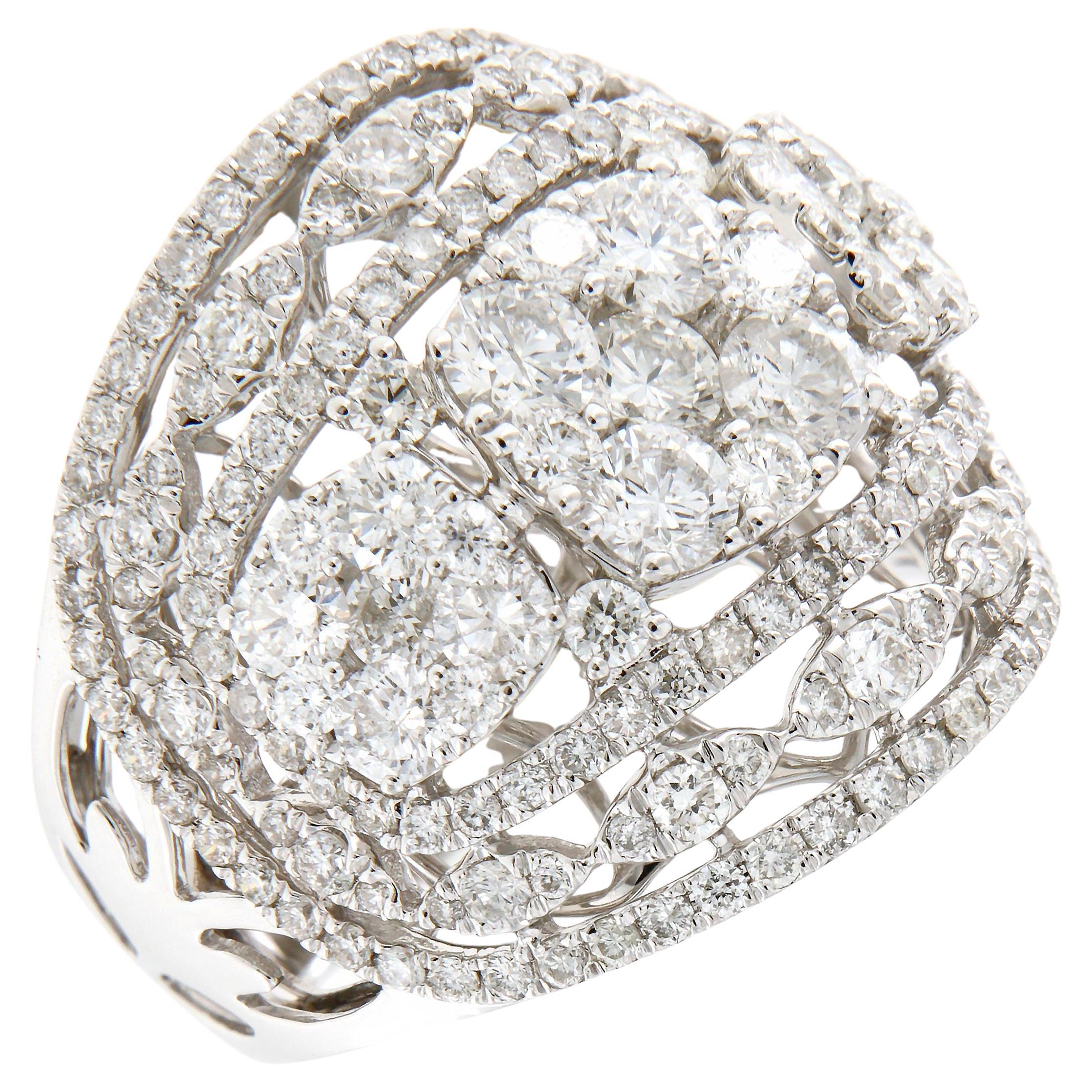 3.05cts Illusion Setting Diamond Dress Ring For Sale