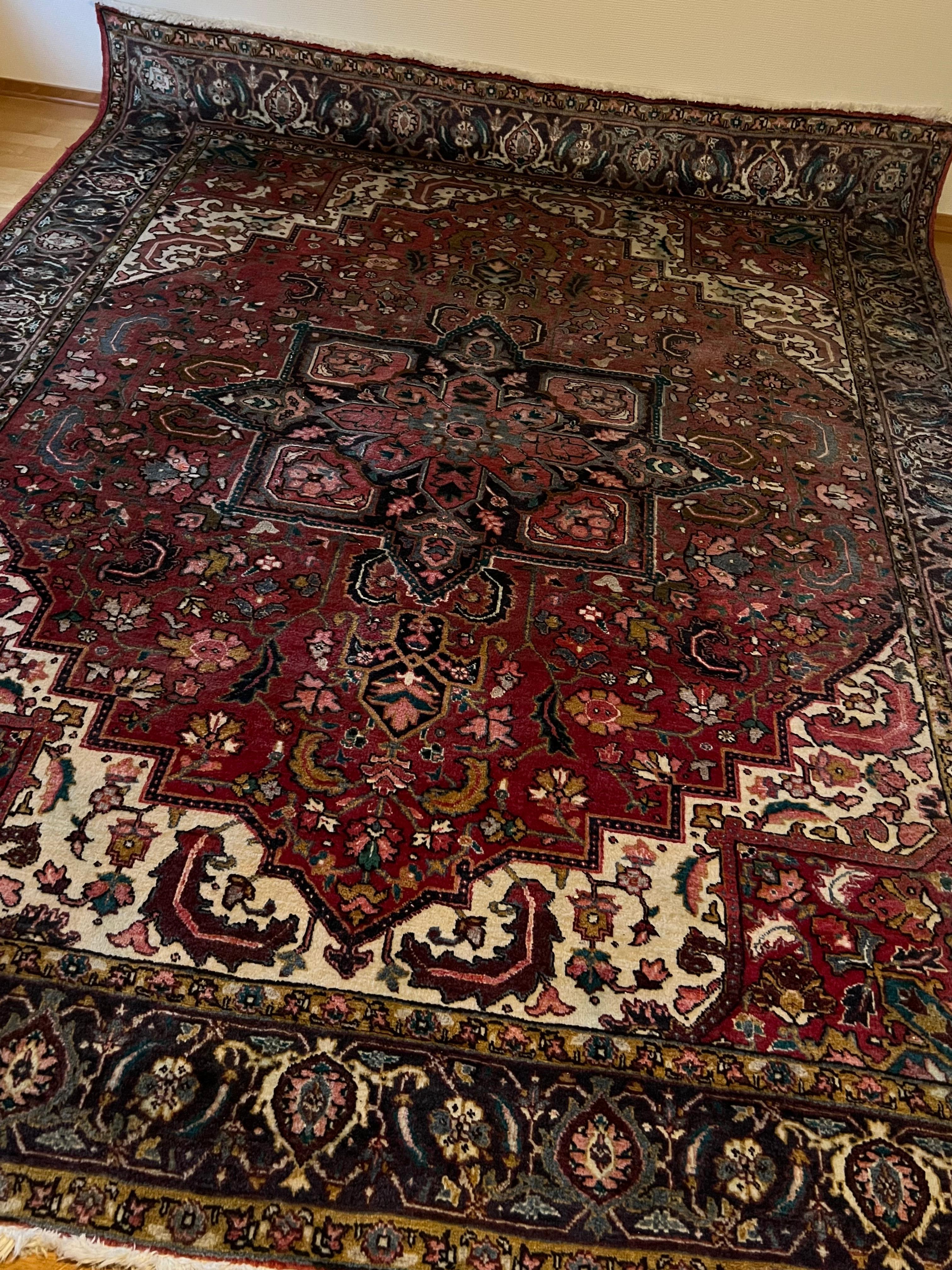 305x240 cm Tappeto persiano Hariz di grandi dimensioni, annodato a mano in lana in vendita 4