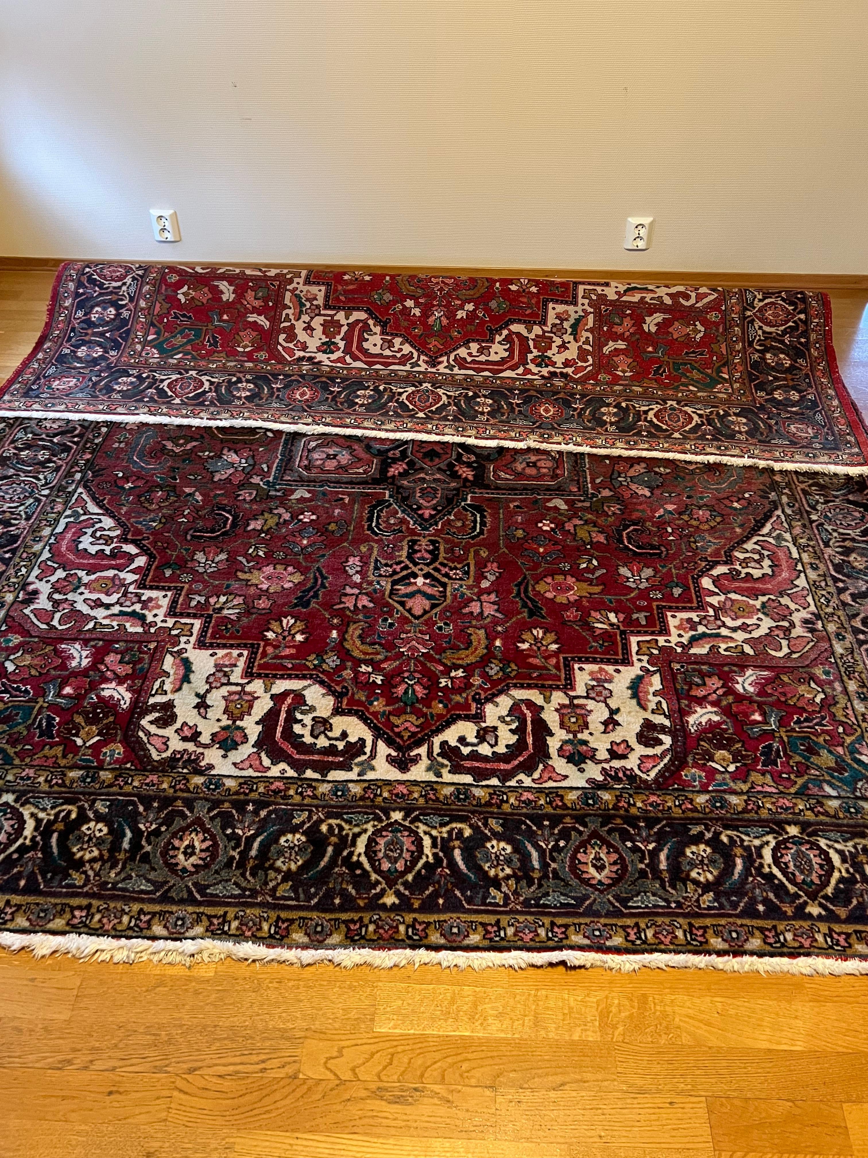Sconosciuto 305x240 cm Tappeto persiano Hariz di grandi dimensioni, annodato a mano in lana in vendita