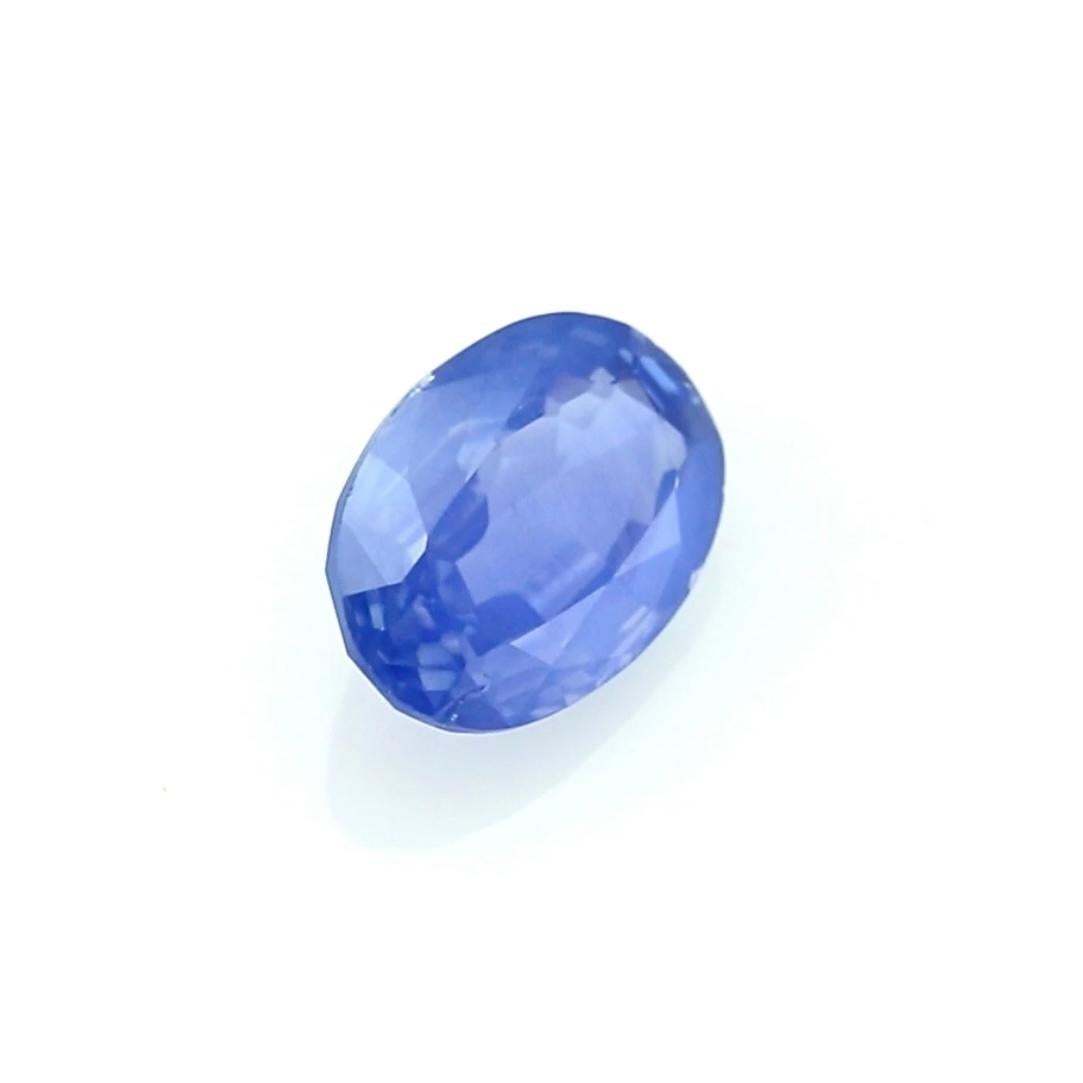 Art Deco 3.06 Carat Oval Cornflower Blue Sapphire – GRS Certified For Sale