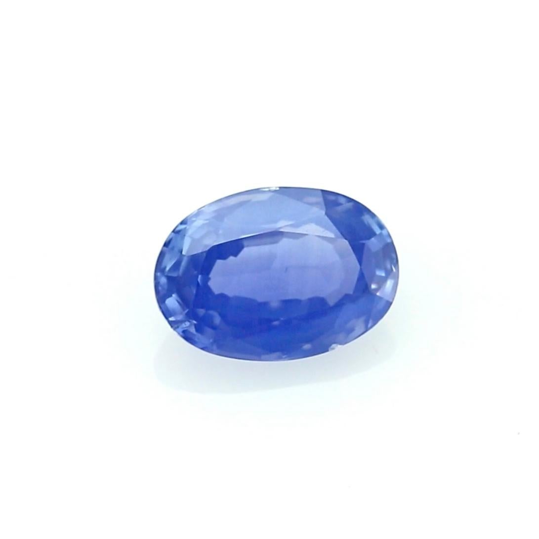 3.06 Carat Oval Cornflower Blue Sapphire – GRS Certified In New Condition For Sale In Ramat Gan, IL