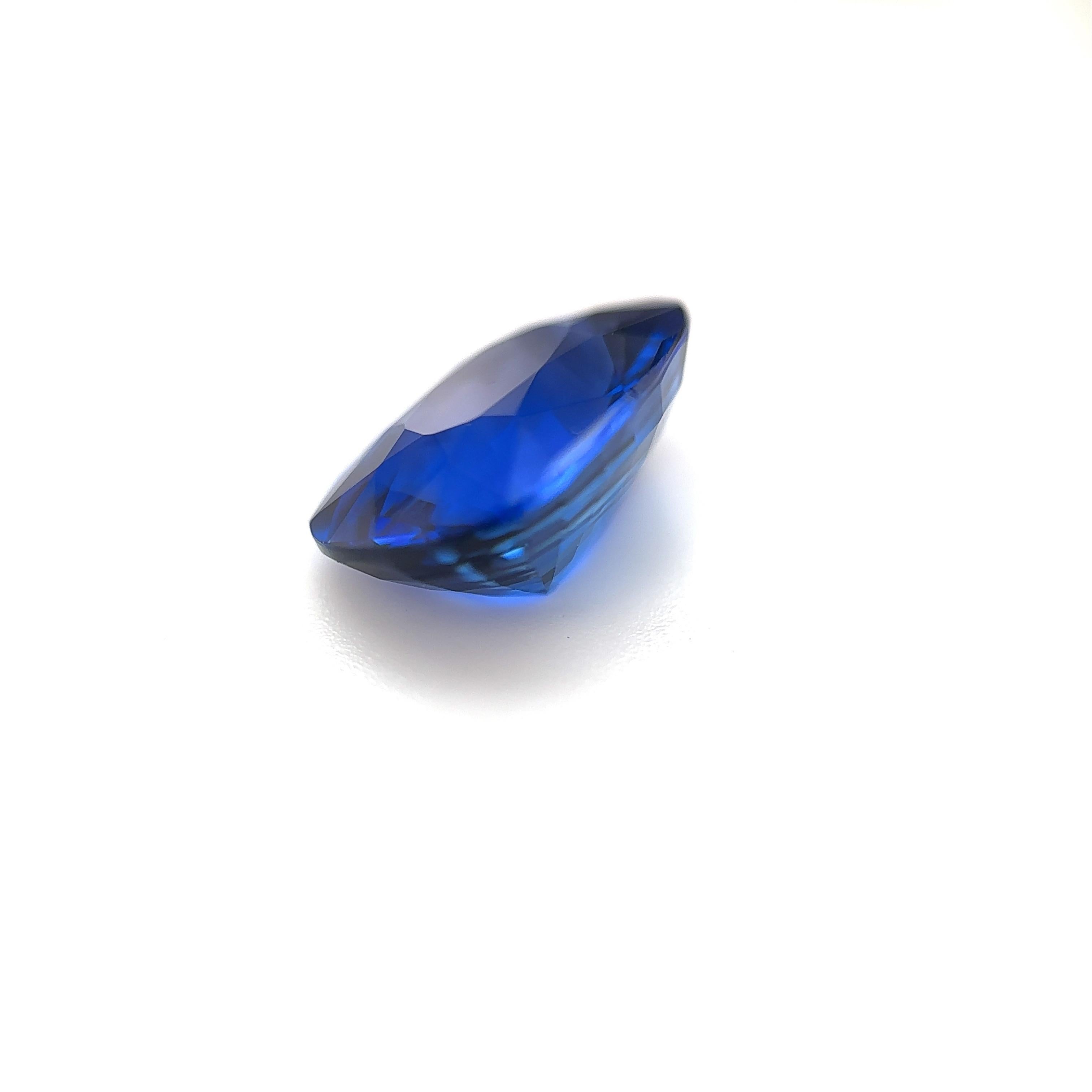 Women's or Men's 3.06 Carat Royal Blue Natural Sapphire Loose Stone Cushion(Customization Option) For Sale