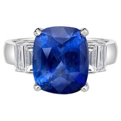 Bague en saphir de Ceylan non chauffé du Sri Lanka de 3,06 carats certifié GIA, taille coussin Bague en saphir de Ceylan non chauffé du Sri Lanka de 3,06 carats certifié GIA, taille coussin