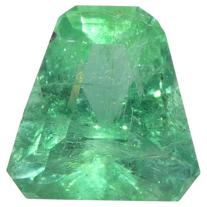3.06 Carat Shield Emerald GIA Certified Ethiopian F1/Minor