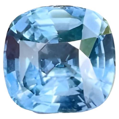 3.06 carats Light Blue Spinel Stone Step Cushion cut Natural Afghan Gemstone For Sale