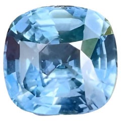 3.06 carats Light Blue Spinel Stone Step Cushion cut Natural Afghan Gemstone (pierre précieuse afghane)