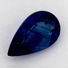 3.06 Karat Blauer Saphir Birne Loser Edelstein
