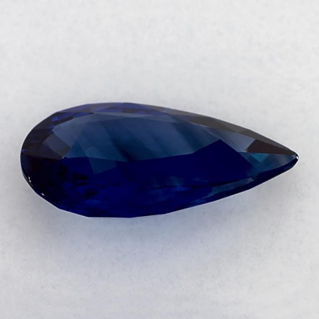 3.06 Karat Blauer Saphir Birne Loser Edelstein im Zustand „Neu“ im Angebot in Fort Lee, NJ