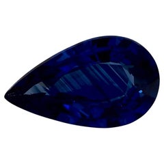 3.06 carati di zaffiro blu a forma di pera sciolto
