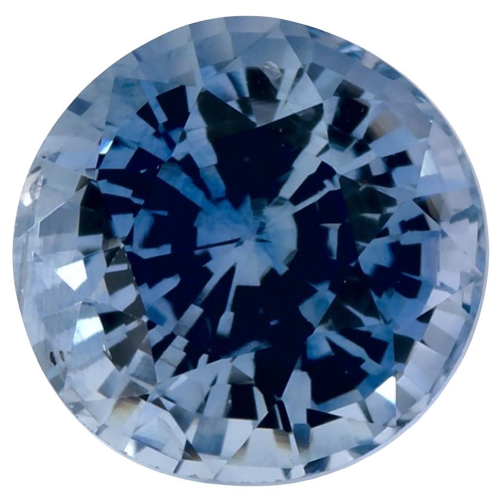 3.06 Ct Blue Sapphire Round Loose Gemstone