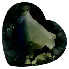 3.06 Ct Green Sapphire Heart Loose Gemstone