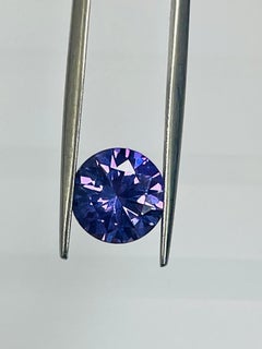 3.06 Ct Natural No Heat Round Purple Sapphire.