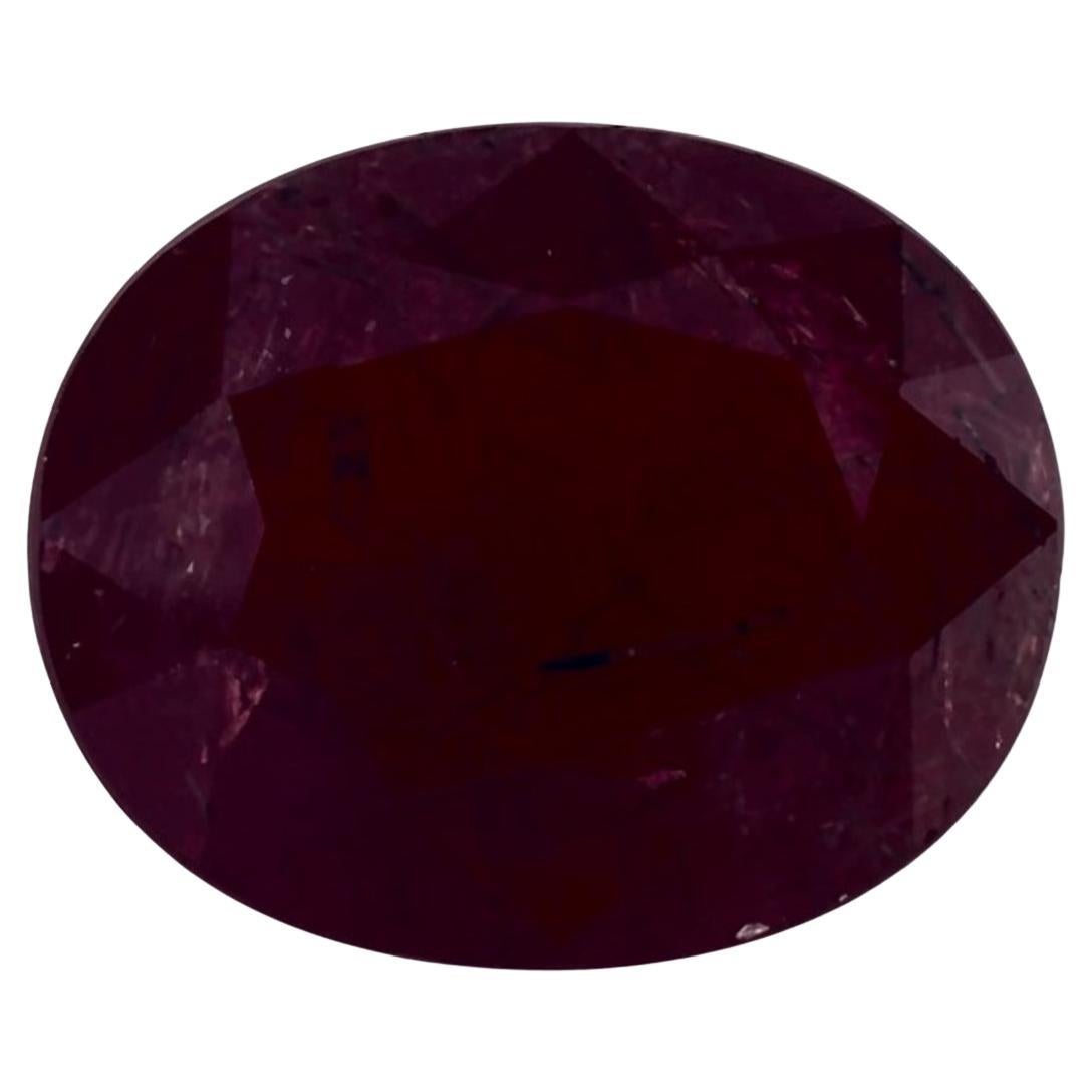 3.06 Ct Ruby Oval Loose Gemstone For Sale