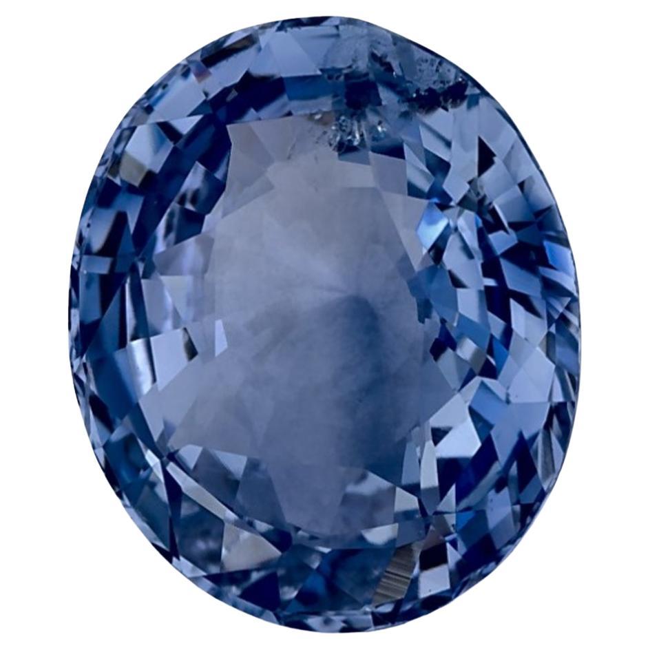3.06 Cts Blue Sapphire Oval Loose Gemstone For Sale