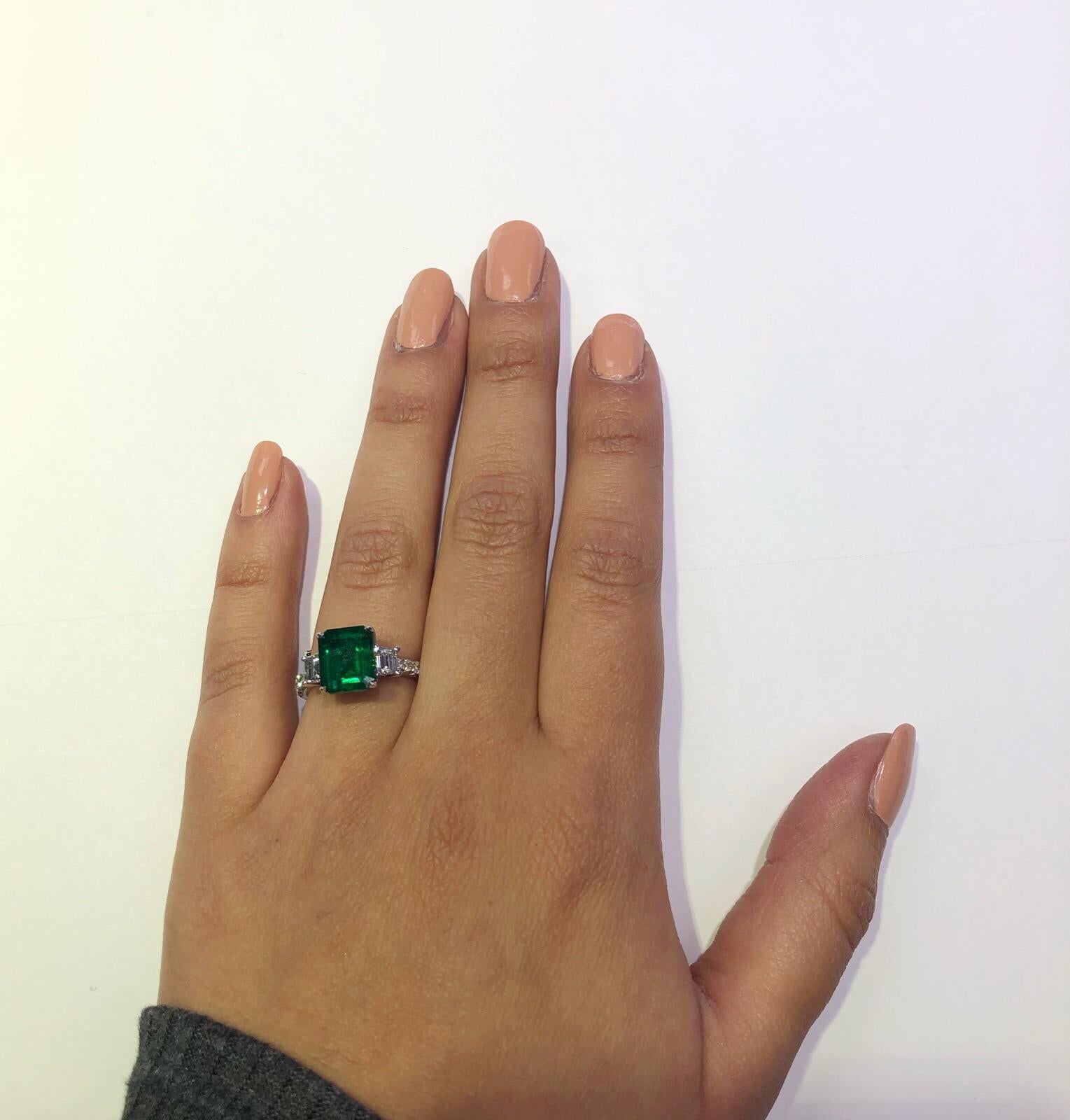 emerald step cut ring