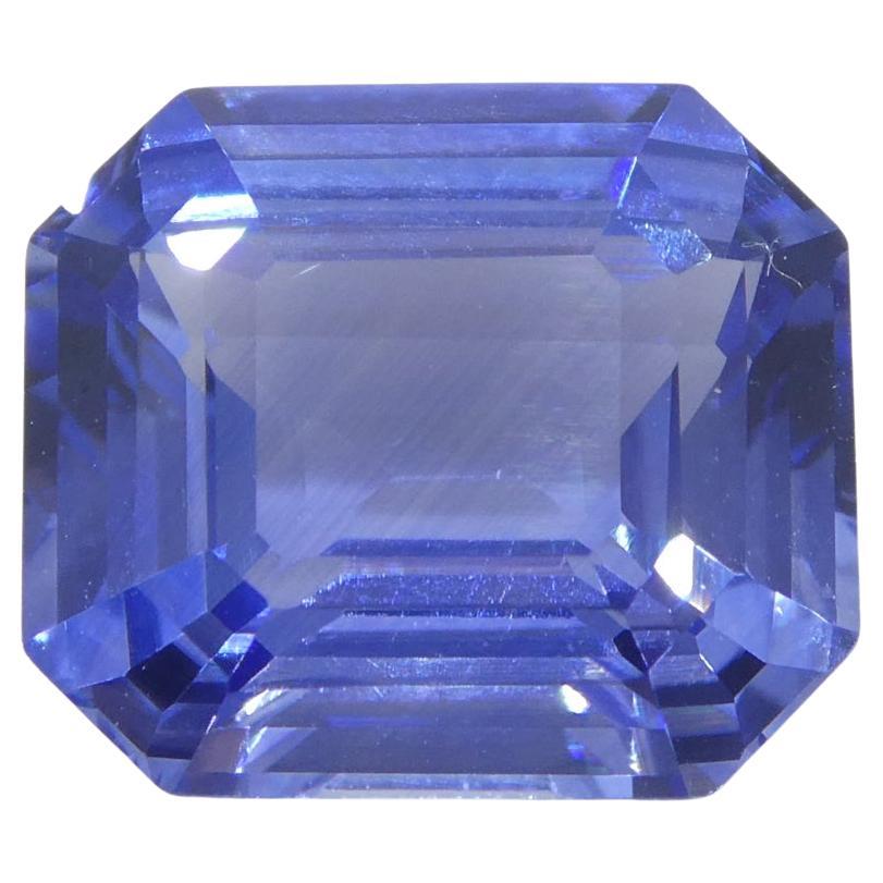 3.06ct Octagonal/Emerald Cut Blue Sapphire GIA Certified Sri Lanka   For Sale