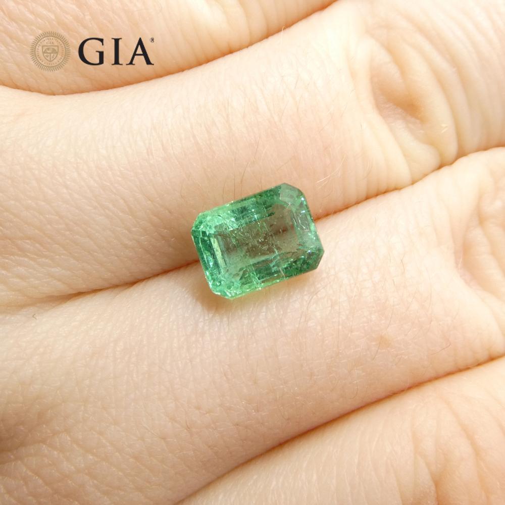 3.06ct Octagonal/Emerald Cut Green Emerald GIA Certified (F2)  For Sale 9