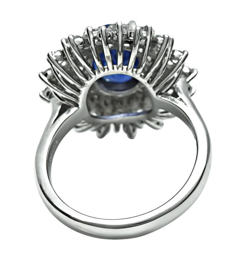 3,06ct Saphir 2,01ct Diamant Ring im Zustand „Gut“ im Angebot in New York, NY