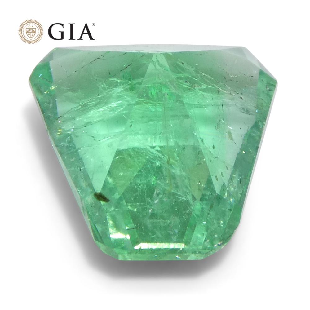 3.06ct Shield Emerald GIA Certified Ethiopian F1/Minor For Sale 7